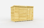 Elmstead Pent Shed Single Door Without Windows External View