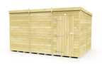 Elmstead Pent Shed Single Door Without Windows External View