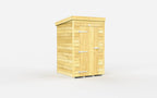 Elmstead Pent Shed Single Door Without Windows External View