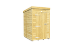 Elmstead Pent Shed Single Door Without Windows External View