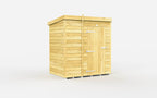 Elmstead Pent Shed Single Door Without Windows External View