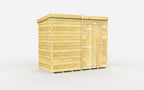 Elmstead Pent Shed Single Door Without Windows External View
