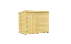 Elmstead Pent Shed Single Door Without Windows External View