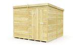 Elmstead Pent Shed Single Door Without Windows External View