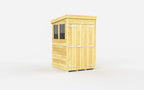 Elmstead Pent Shed Double Door With Windows External View