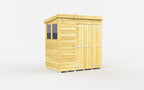 Elmstead Pent Shed Double Door With Windows External View