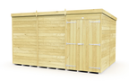 Elmstead Pent Shed Double Door Without Windows External View