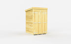 Elmstead Pent Shed Double Door Without Windows External View