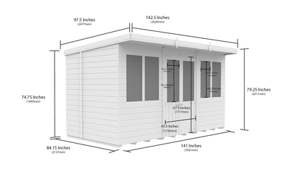 Elmstead Pent Summerhouse Dimensional Drawings