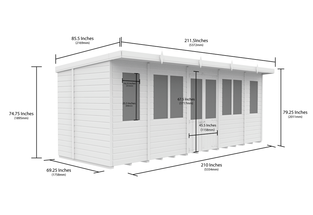 Elmstead Pent Summerhouse Dimensional Drawings