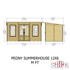 Shire Peony Pent Summerhouse 12x6