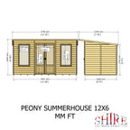 Shire Peony Pent Summerhouse 12x6