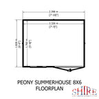 Shire Peony Pent Summerhouse 8x6