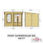 Shire Peony Pent Summerhouse 8x6