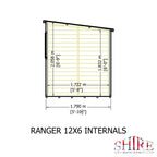 Shire Ranger Pent Premium Shiplap Garden Shed 12x6