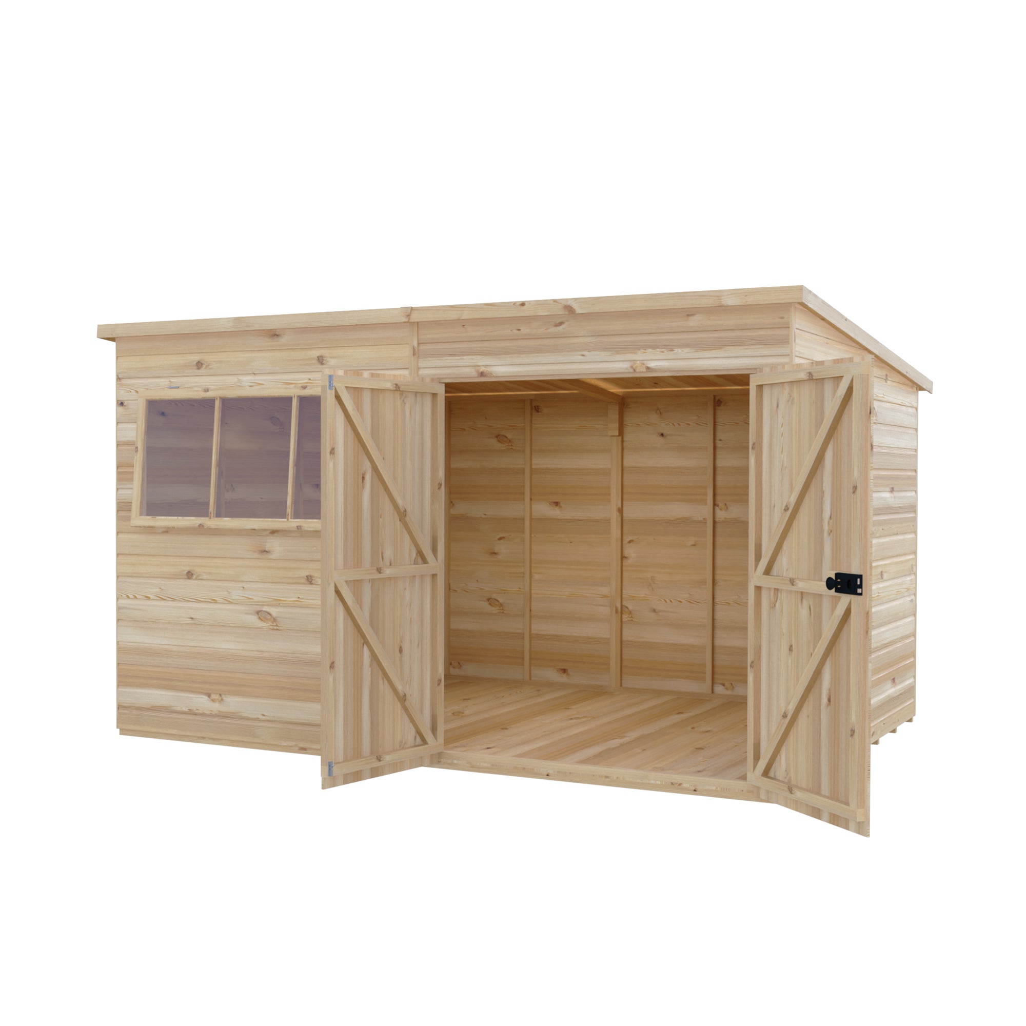 Shire Ranger Pent Premium Shiplap Garden Shed 12x8