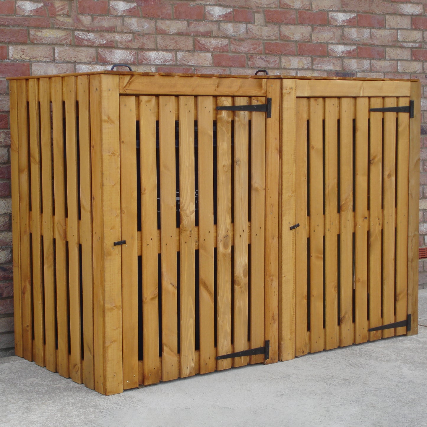 Shire Wooden Wheelie Bin Store Double Bin