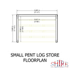 Shire Pent Log Store With Slats - Pressure Treated Timber - Small Size