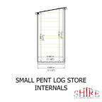 Shire Pent Log Store With Slats - Pressure Treated Timber - Small Size
