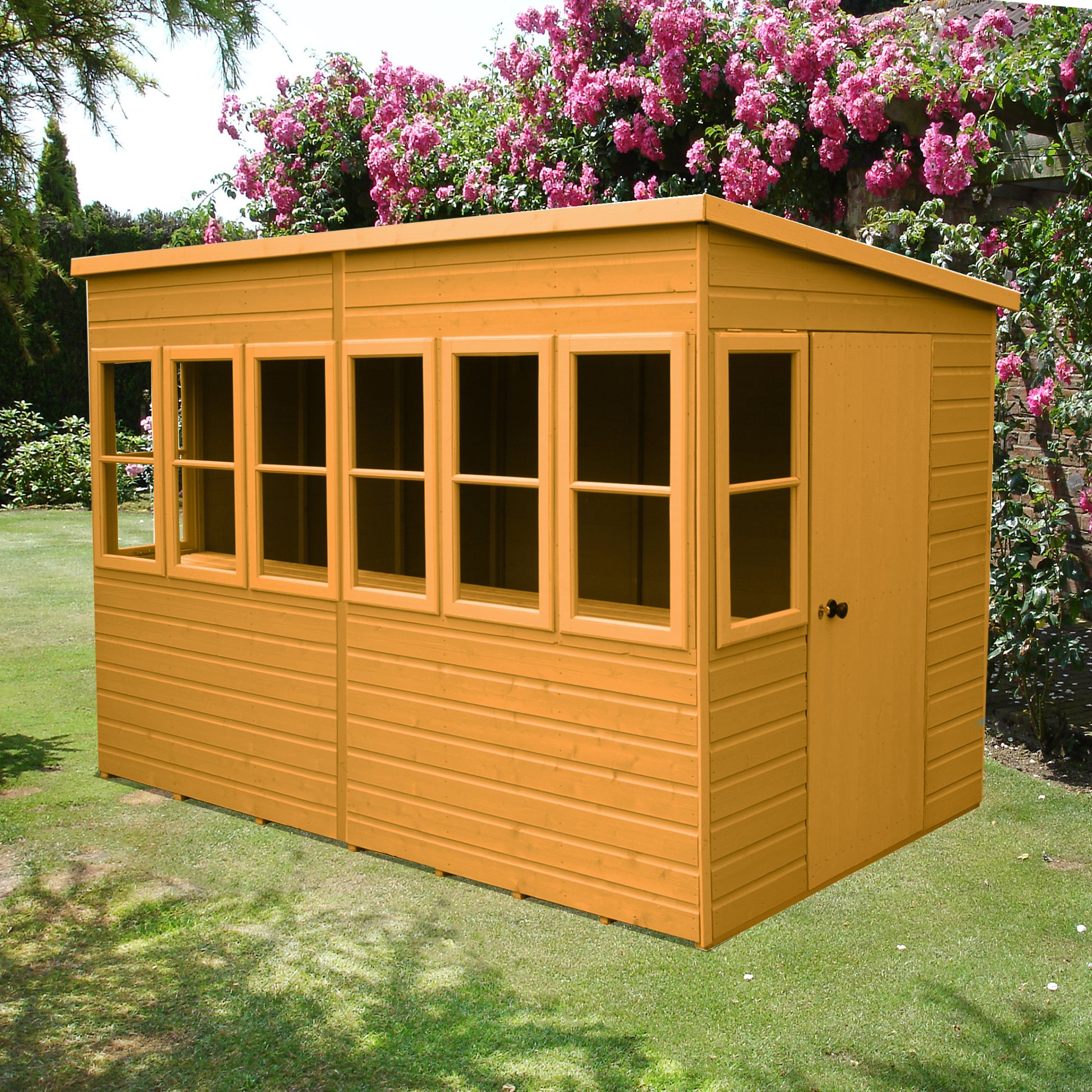 Shire Sun Pent Shiplap Potting Shed 10x6