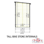 Shire Shiplap Tall Push Bike Storage Shed 7' x 4' (No Floor)