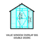 Shire Apex Pressure Treated Overlap Value Garden Shed 8x6