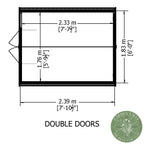 Shire Apex Dip Treated Overlap Garden Shed 8x6