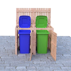 Shire Wooden Wheelie Bin Store Double Bin