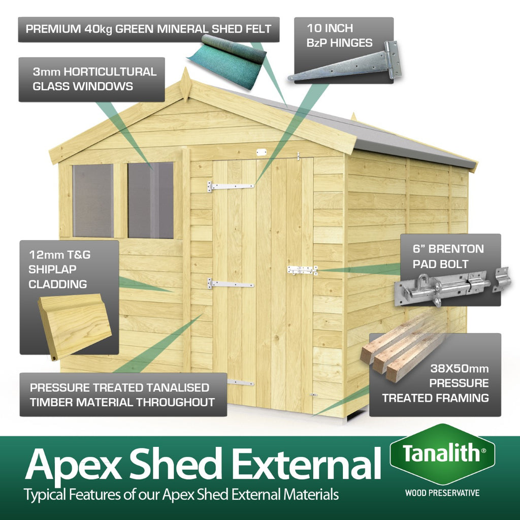 Elmstead Apex Summer Shed External Features