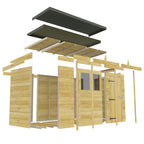 Elmstead Pent Garden Shed Exploded Sections
