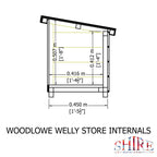 Shire 3 x 2 Woodlowe Pent Welly Store - Pressure Treated