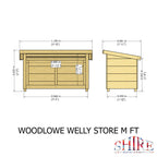 Shire 3 x 2 Woodlowe Pent Welly Store - Pressure Treated