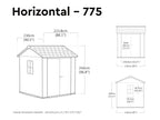 Keter Newton Plus Resin Shed Grey - 15 Year Guarantee