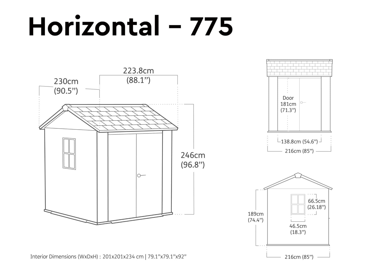 Keter Newton Plus Resin Shed Grey - 15 Year Guarantee