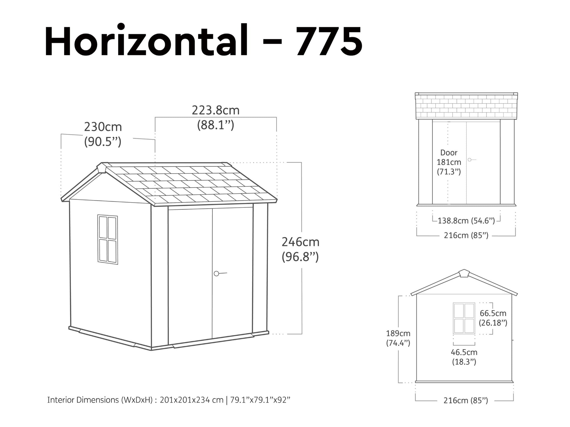 Keter Newton Plus Resin Shed Grey - 15 Year Guarantee
