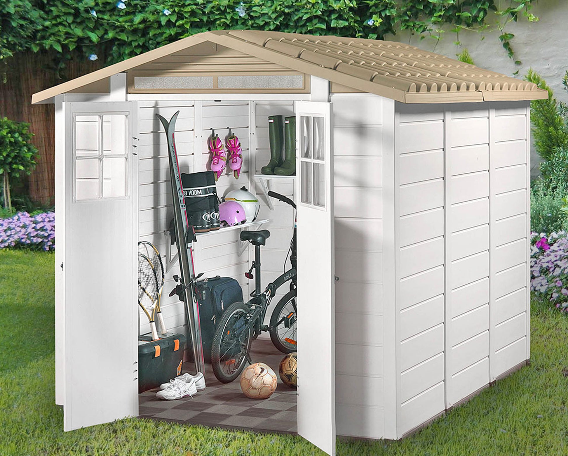 Shire Tuscany Evo PVC Plastic Garden Shed Evo 240