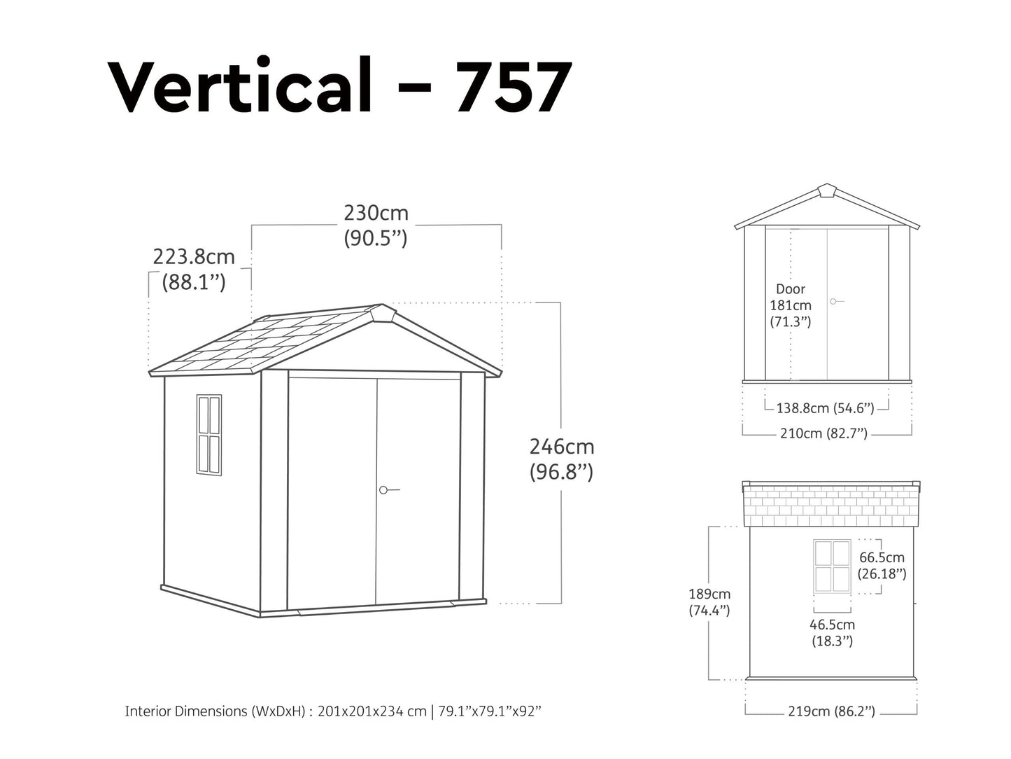 Keter Newton Plus Resin Shed Grey - 15 Year Guarantee