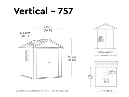 Keter Newton Plus Resin Shed Grey - 15 Year Guarantee