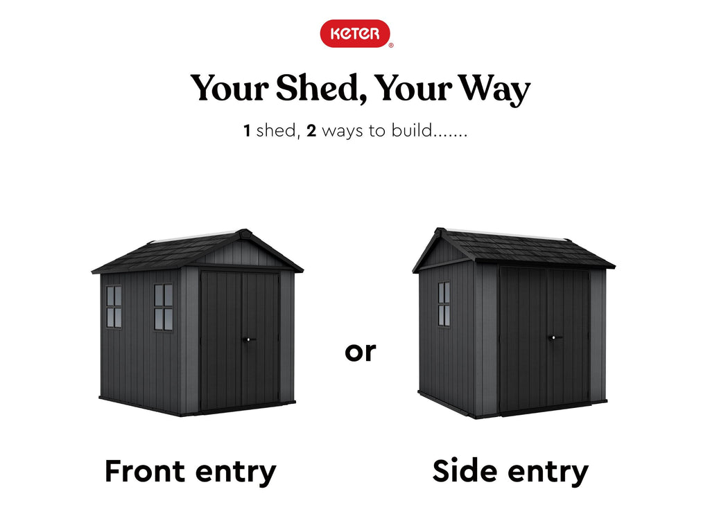 Keter Newton Plus Resin Shed Grey - 15 Year Guarantee