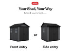 Keter Newton Plus Resin Shed Grey - 15 Year Guarantee