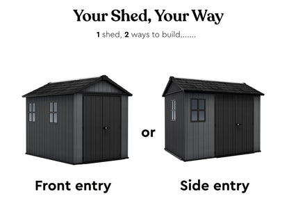 Keter Newton Plus Resin Shed Grey - 15 Year Guarantee