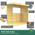 Elmstead Timber Garden Bar Pent Shed
