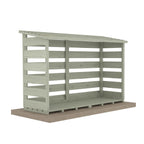 Shire Pent Log Store With Slats - Pressure Treated Timber - Large Size
