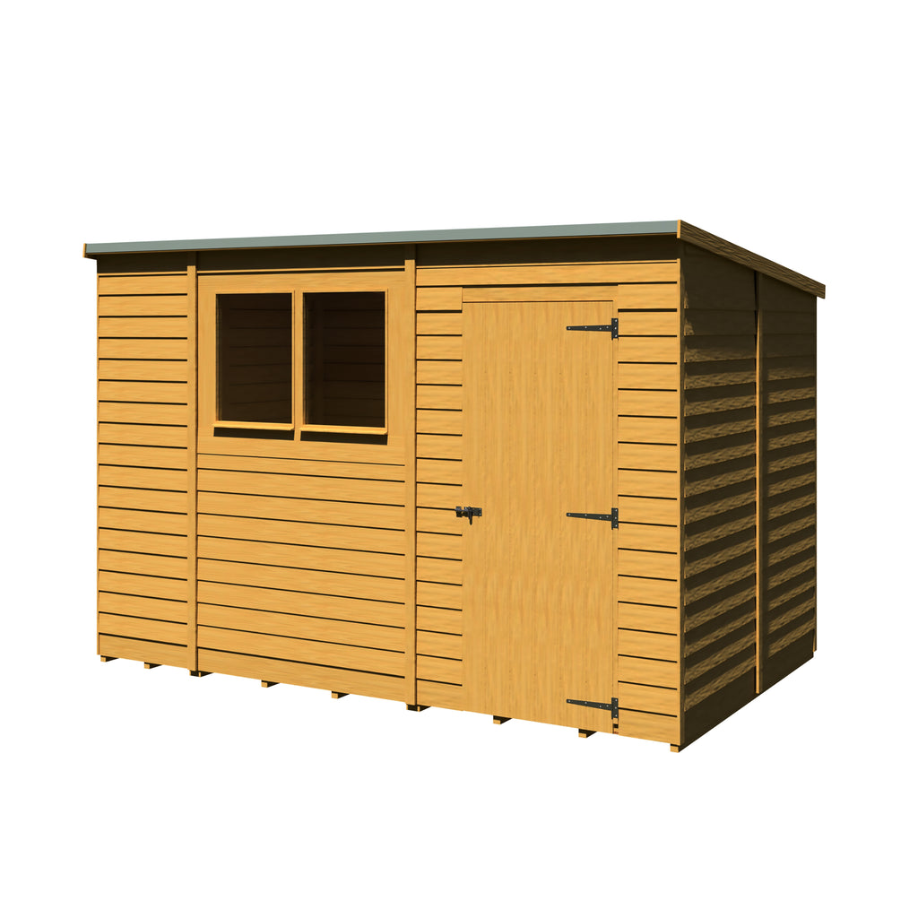 Shire Pent Dip Treated Overlap Value Garden Shed 10x6
